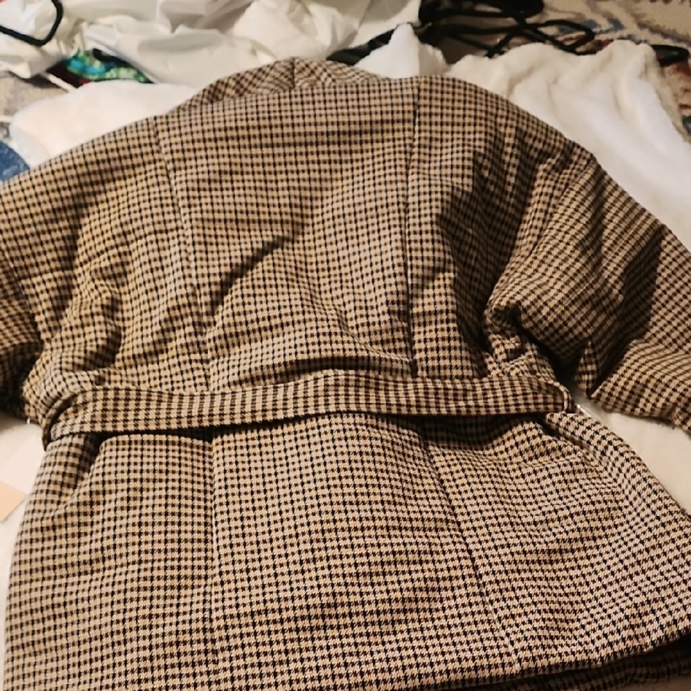 Justfab Houndstooth Pattern Coat - image 4